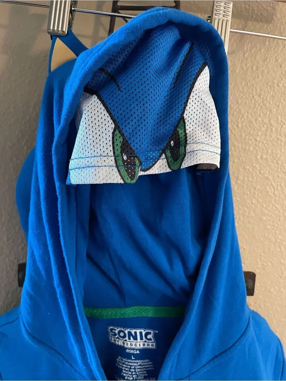 Sonic The Hedgehog Boys L Zip Up Sonic Sweatshirt